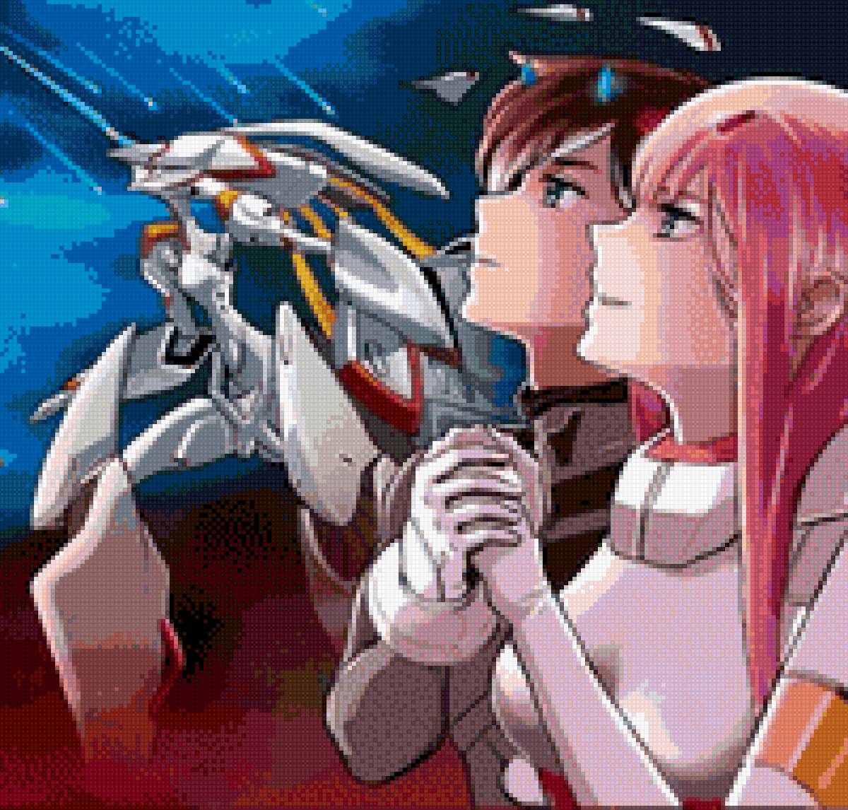 Аниме - мальчик, 002, девочка, аниме, хиро - предпросмотр