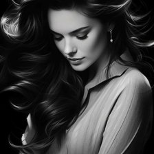 Схема вышивки «Винтажная девушка»