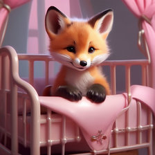 Схема вышивки «ЛИСЕНОК»