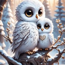 Схема вышивки «Совушки»