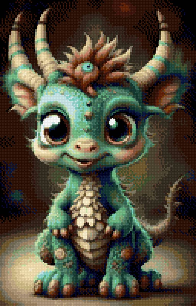 Тоже дракоша - дракон, новогодние, зеленые, символ года - предпросмотр