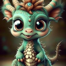 Схема вышивки «Тоже дракоша»