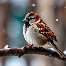Схема вышивки «воробей»