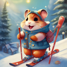 Схема вышивки «хомяк»