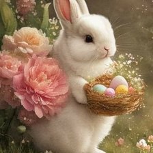 Схема вышивки «Пасхальный кролик»