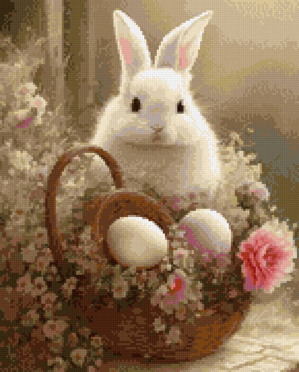 Светлой Пасхи - пасха, животные, пасхальная, кролик, детская - предпросмотр