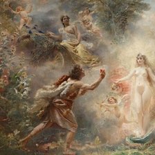 Схема вышивки «Константин Маковский. Суд Париса. Левая часть картины»