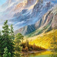 Схема вышивки «Горы»