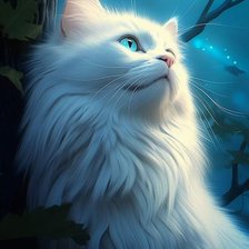 Схема вышивки «Gato de luna»