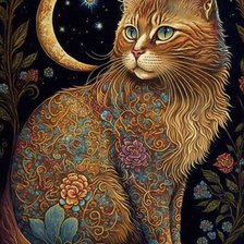 Схема вышивки «Michi con luna»