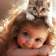 Схема вышивки «Bebe gatuno»