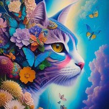 Схема вышивки «Gatuno colorido»