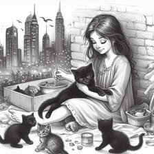 Схема вышивки «Michis y niña»