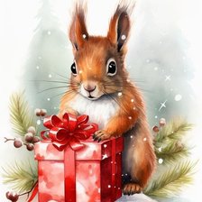 Схема вышивки «Белочка»