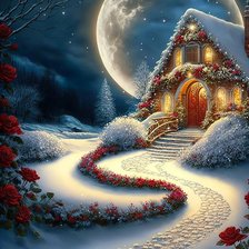 Схема вышивки «лунная дорожка»