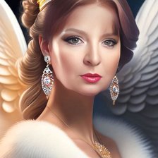 Схема вышивки «женщина в короне»