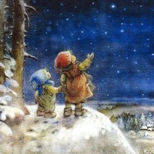 Схема вышивки «Новогодняя ночь»