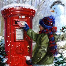 Схема вышивки «Письмо Деду морозу»