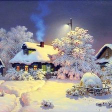 Схема вышивки «Зимний вечер»