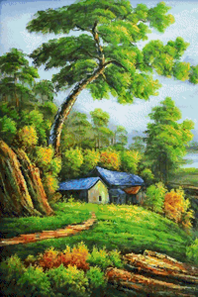 водопад триптих левая часть - пейзаж, триптих, водопад, природа - предпросмотр