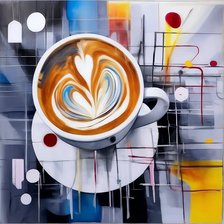 Схема вышивки «Кофе. Абстракция.»