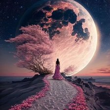 Схема вышивки «луна»