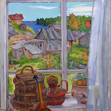 Схема вышивки «Карельское окно»