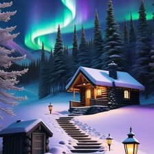 Схема вышивки «Северное сияние»