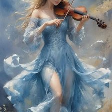 Схема вышивки «Скрипачка»