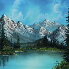 Схема вышивки «озеро»