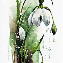 Схема вышивки «Подснежник»