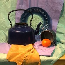 Схема вышивки «синий чайник»