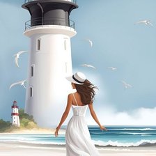 Схема вышивки «Маяк»