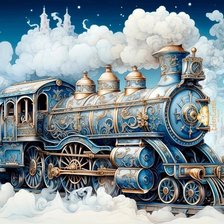 Схема вышивки «паровоз»