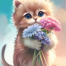 Схема вышивки «Котёнок»