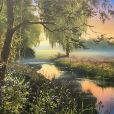 Схема вышивки «Утро туманное»