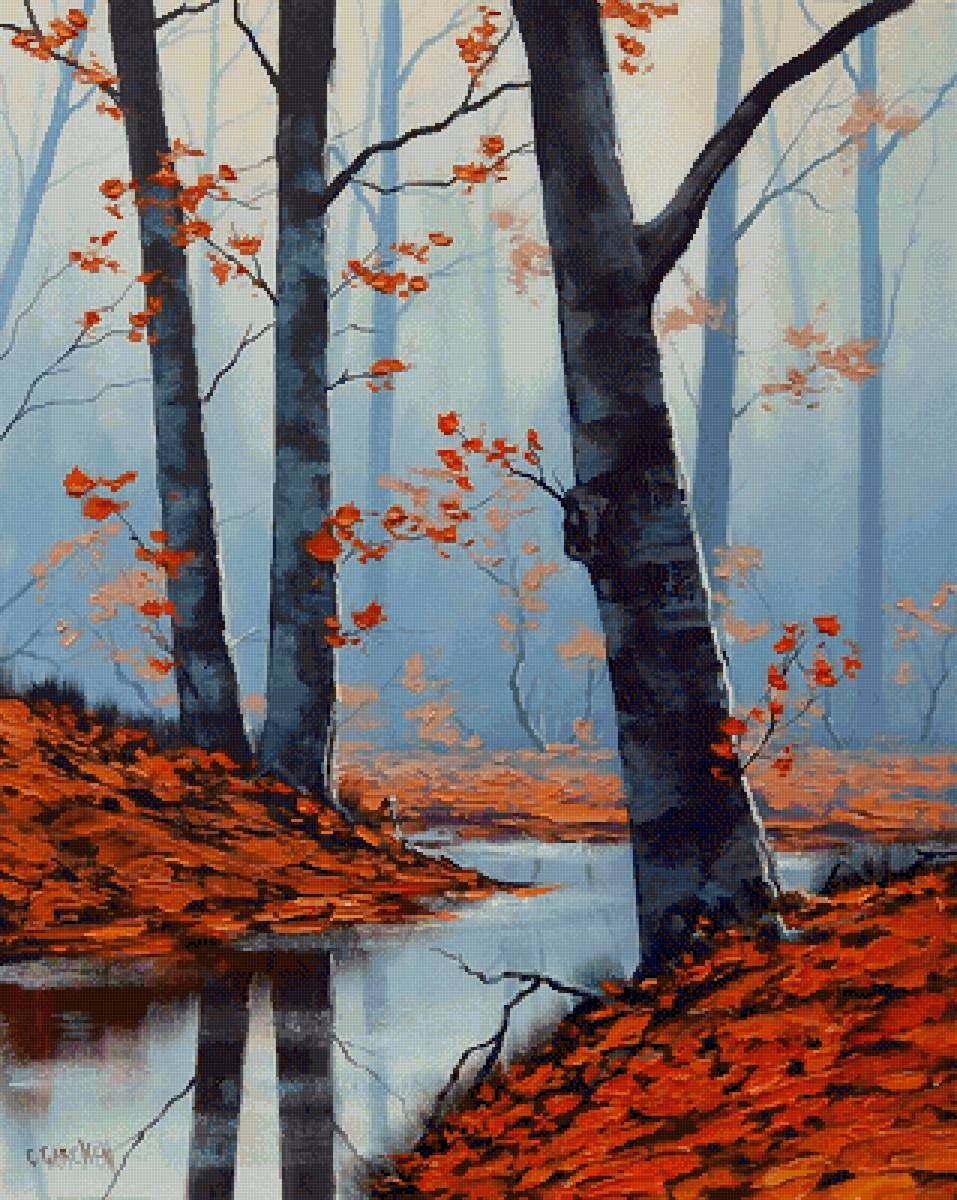 Осеннее утро - осень, пейзаж - предпросмотр