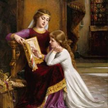 Схема вышивки «Урок чтения»