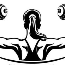 Схема вышивки «Девушка с гантелями»