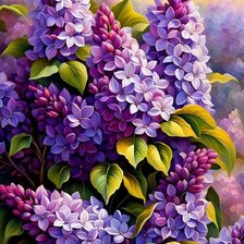 Схема вышивки «Сирень»