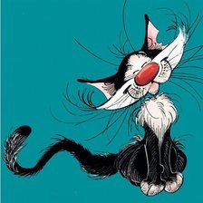 Схема вышивки «котик»