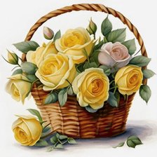 Схема вышивки «Розы жёлтые»