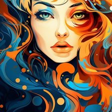 Схема вышивки «дама»