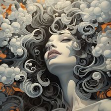 Схема вышивки «дама»