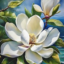 Схема вышивки «магнолия»