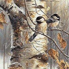 Схема вышивки «Птицы на березе»