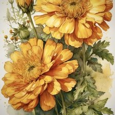 Схема вышивки «Хризантема»