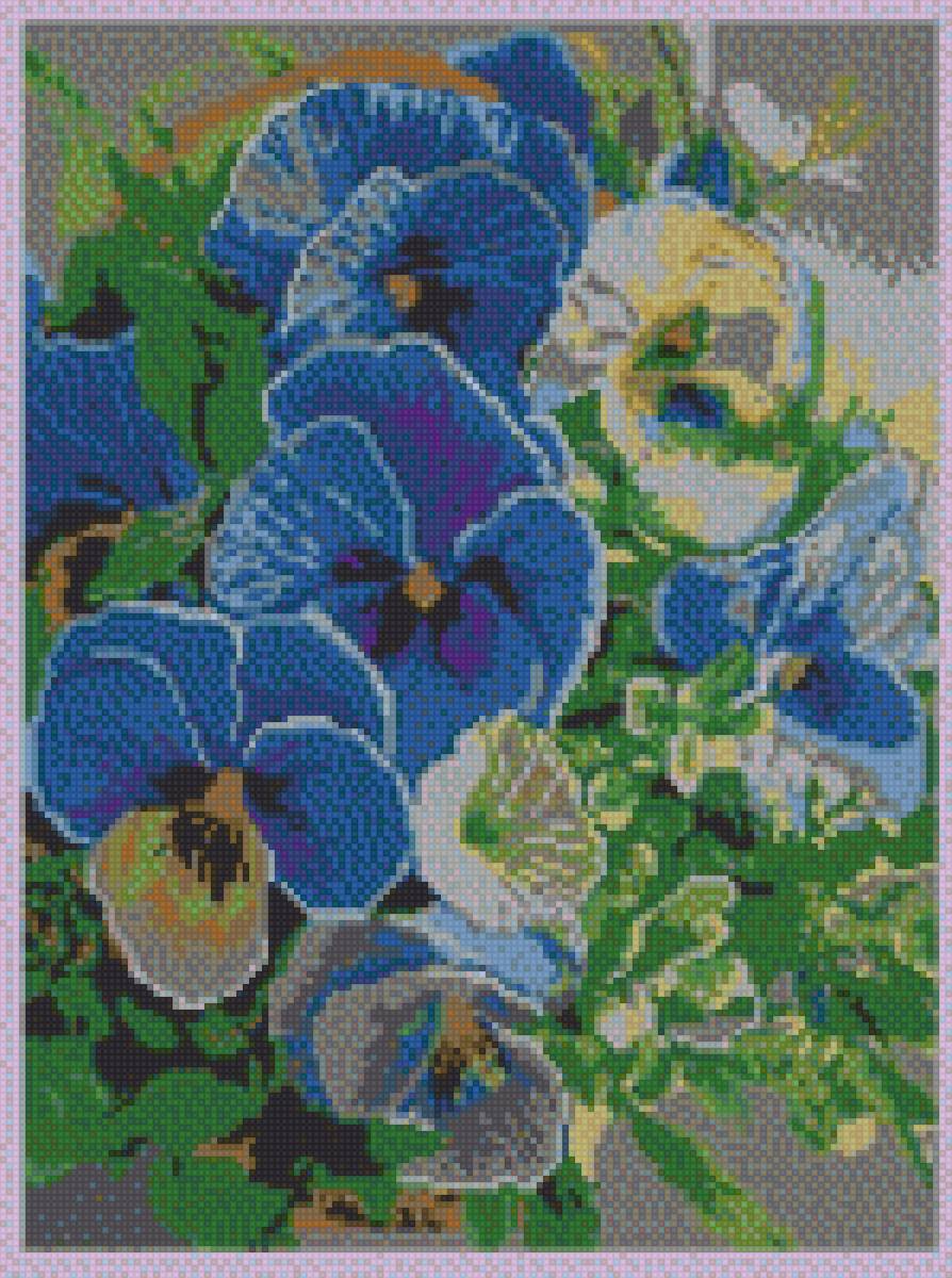 Анютины глазки - ромашки, цветы, лютики - предпросмотр