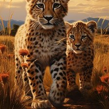 Схема вышивки «Тигры»