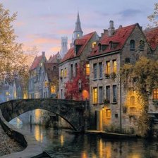 Схема вышивки «Вид на город»